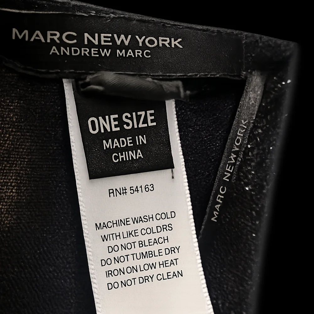 Marc New York Andrew Marc Black Metallic Kimono Cardigan Ruana One Size Shimmer - Picture 4 of 5